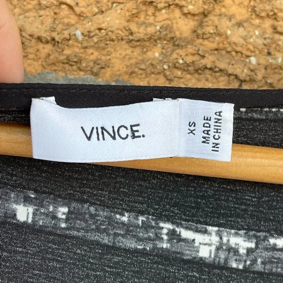 Vince 100% Silk Striped V-Neck Tunic Dress xs - Picture 3 of 6